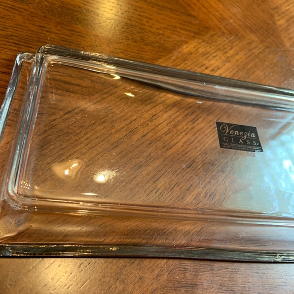 Venezia Glass Rectangular Tray Handcrafted with Real Silver 10" x 5.5" - Picture 10 of 14